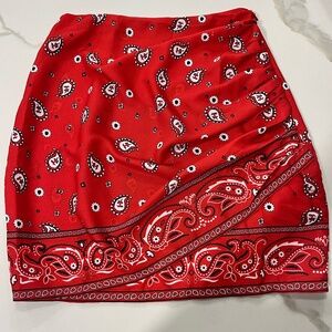 Superdown darby bandana mini skirt size XS NWOT